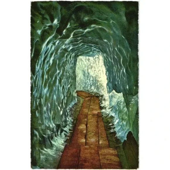 Belvedere-Furka 2300m Eisgrotte Rhonegletscher Postcard - Picture 1 of 2